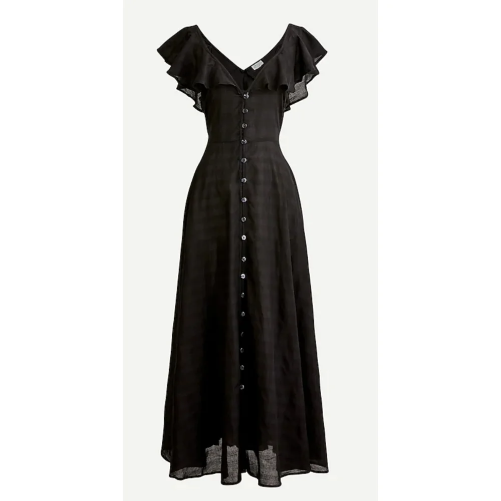 87. NWOT J.Crew Button-up dress in jacquard gingham